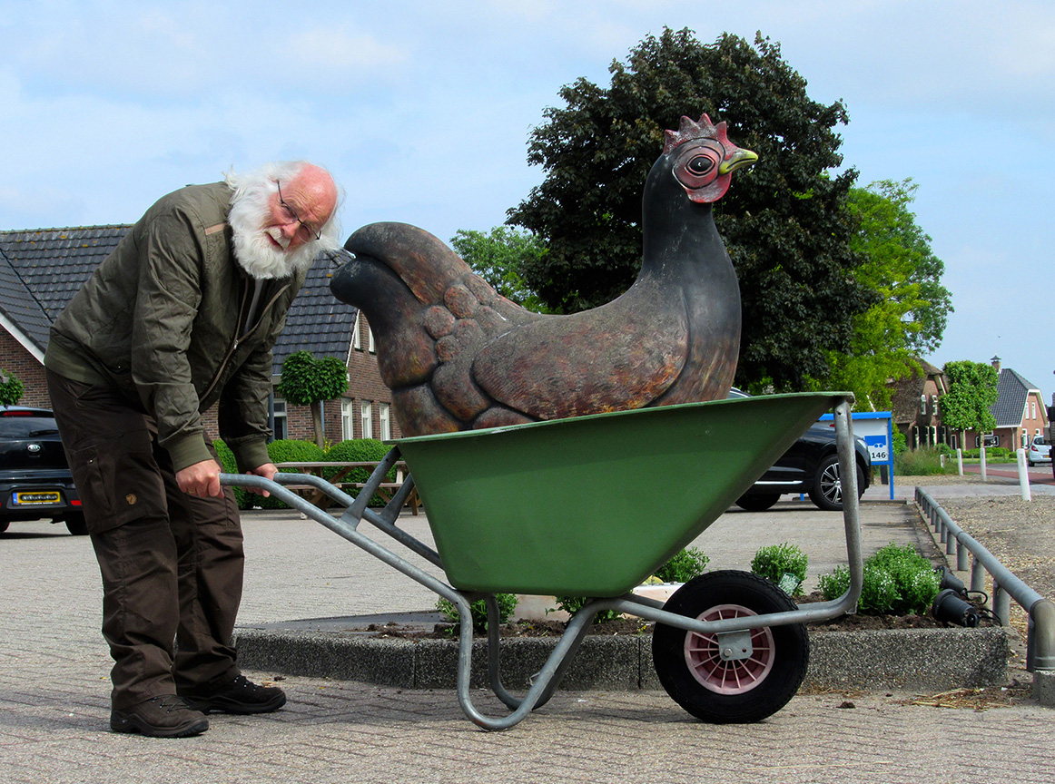 Assortiment Onderzoek Kaal Een grote kip en een kleine kruiwagen - De Veluwenaar