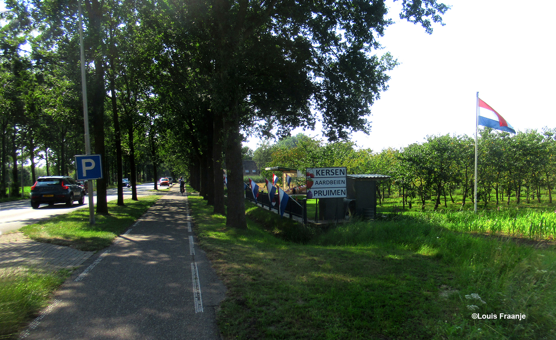 Een fruitkraam langs de Nude bij Rhenen - Foto: ©Louis Fraanje