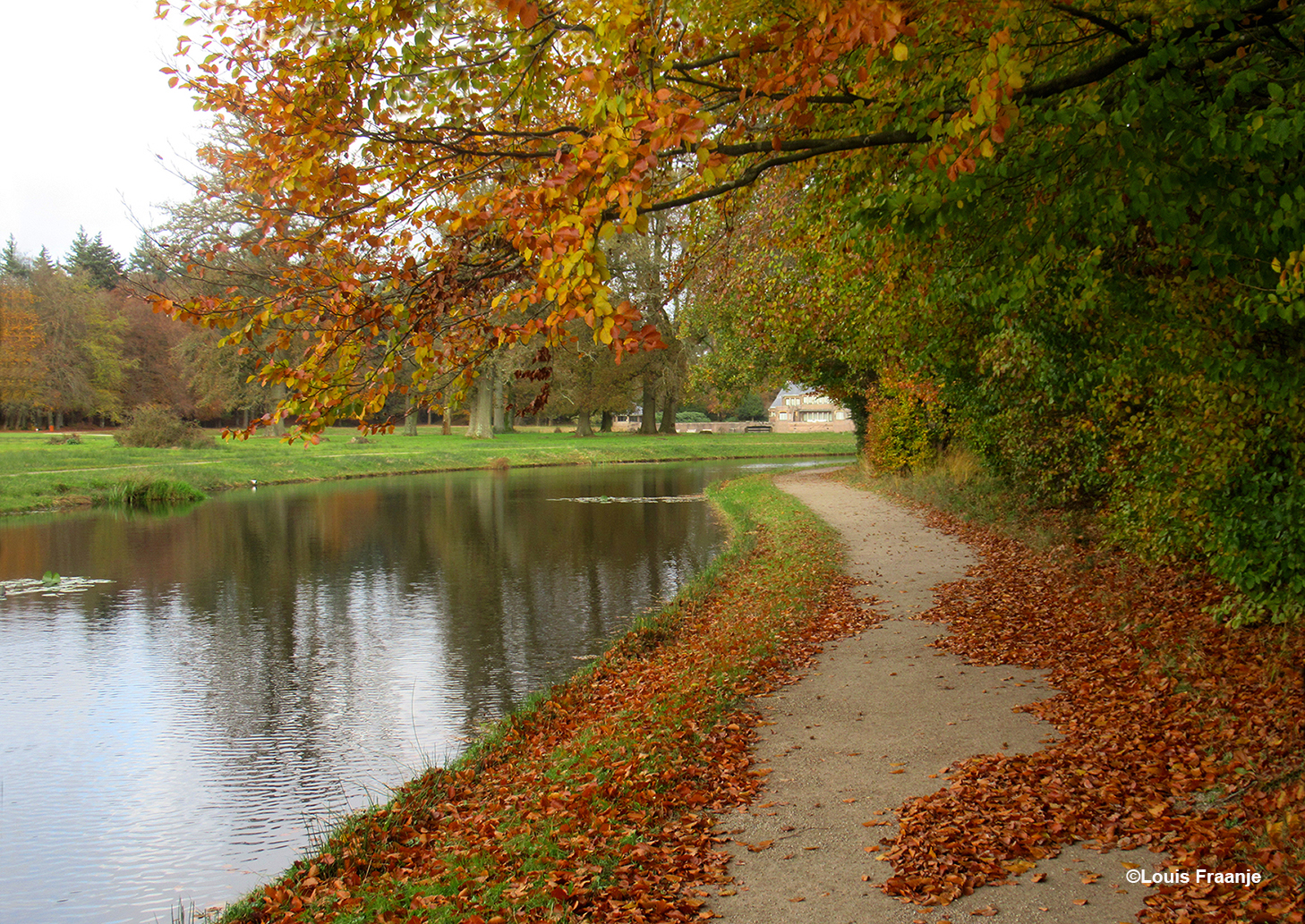 Kleurrijk doorkijkje in de richting van het Jachthuis Sint Hubertus - Foto: ©Louis Fraanje