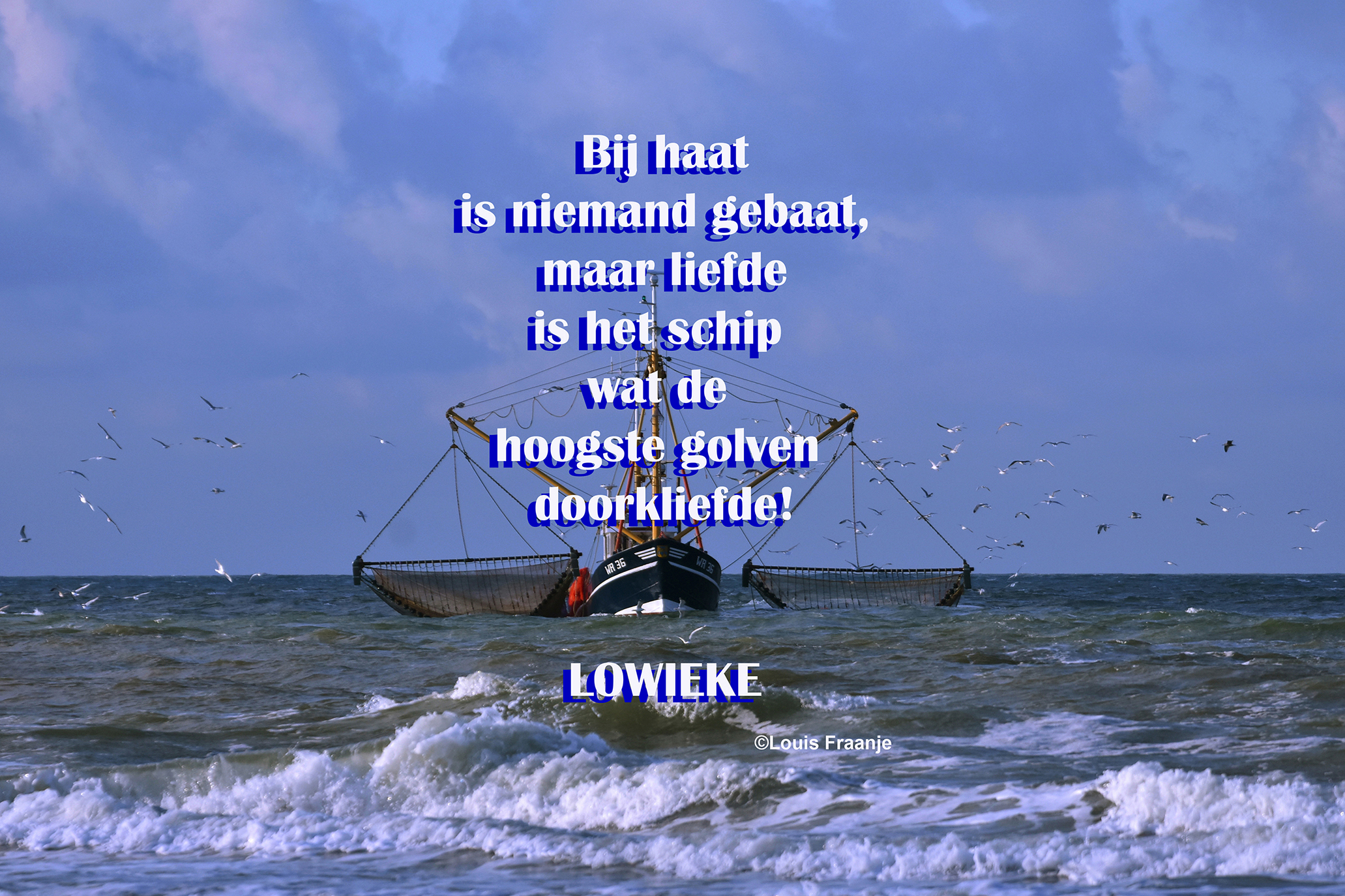 Viskotter WR 36 op de Noordzee boven Texel (3-12-2019)- Tekst en foto: ©Louis Fraanje